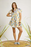 Blooming Puff Sleeve Babydoll Dress