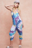 Tie Dye Knit Mid-length Casual Jumpsuit