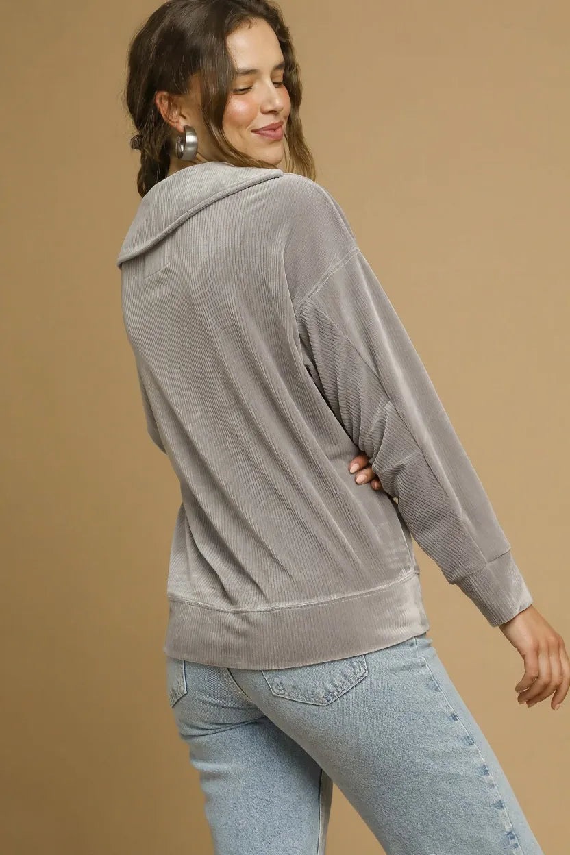 Cozy Thermal Collared Long Sleeve Shirt