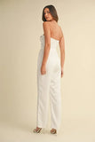 Rhinestone Applique Bustier Jumpsuit
