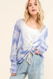Blue Tie Dye Twisted Sweater