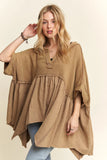 Oversized Mineral Washed Flare Top