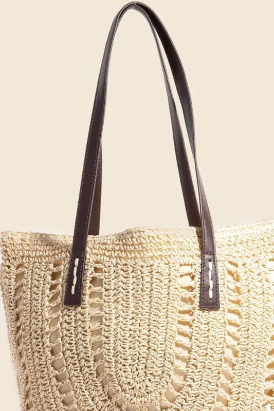 Straw Braided Rounded Tote Bag