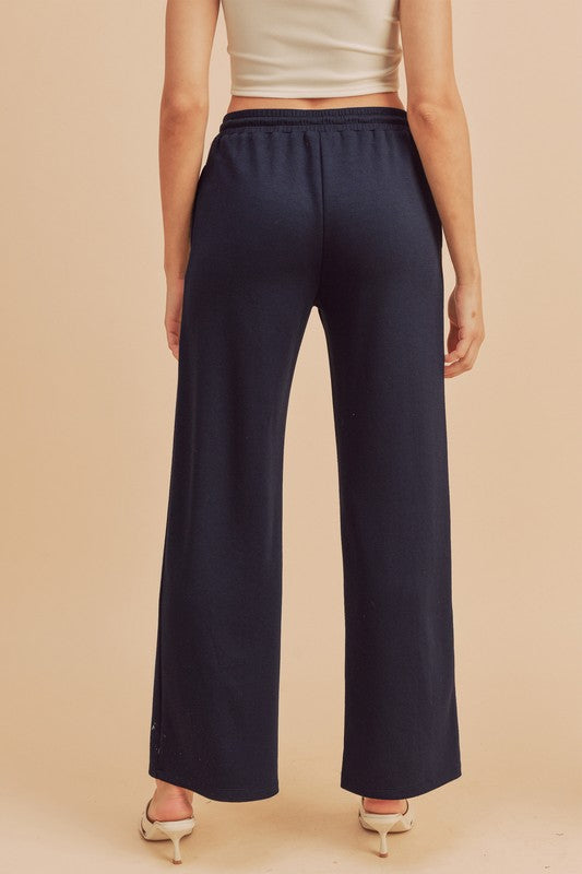 Drawstring Wide Leg Pants