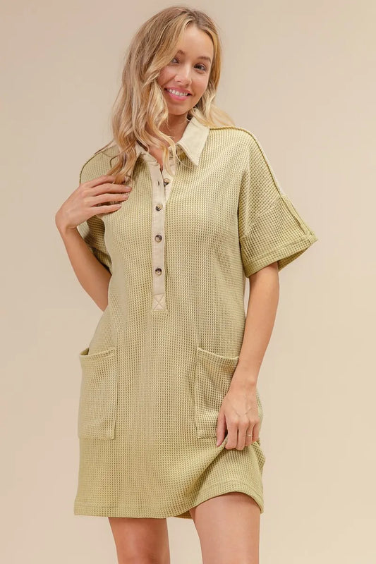 Dip Dye Mineral Washed Knit Dress
