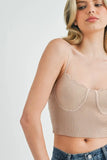 Scalloped Edge Ribbed Knit Cami