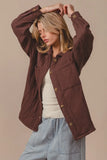 Textured Gauze Long Sleeve Shirt Jacket