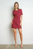 Twisted Front Glitter Mini Dress