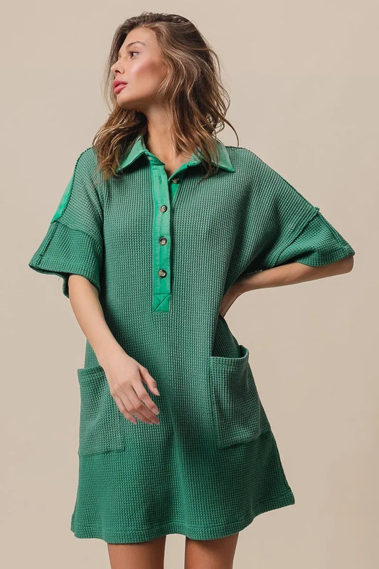 Dip Dye Mineral Washed Knit Dress