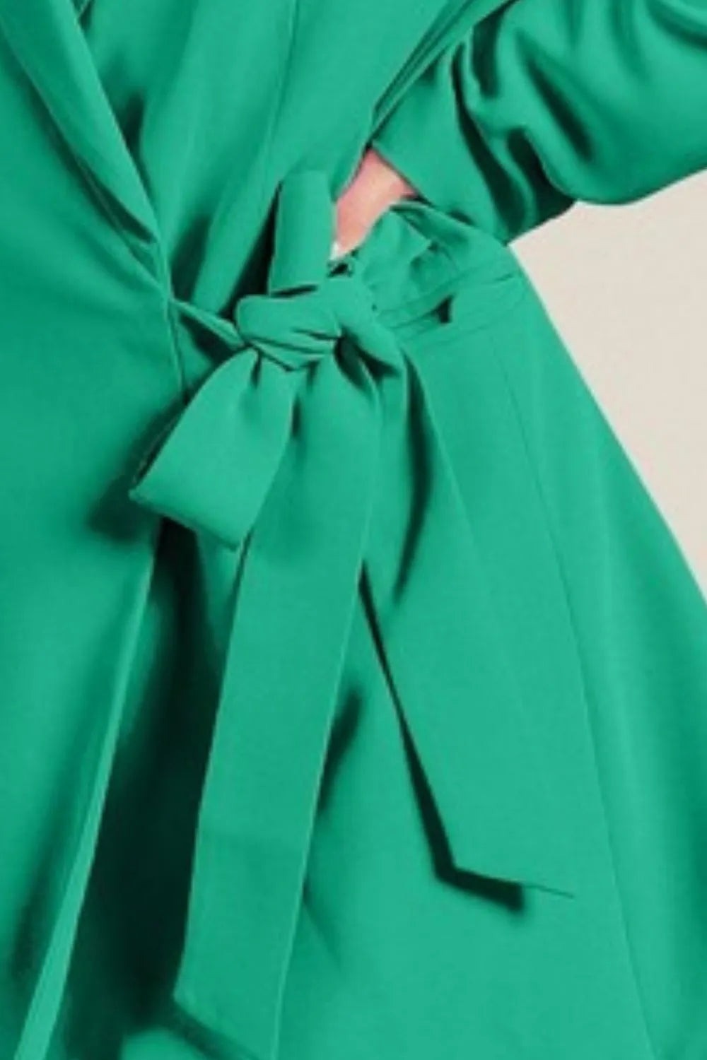 Wrap Tie Detailed Long Blazer