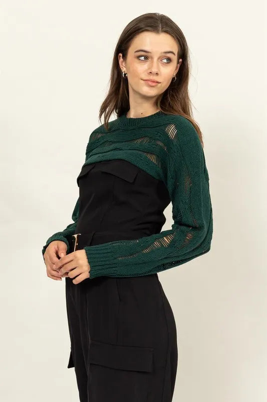 Open Knit Shrug Sweater