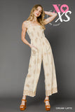 Floral Smocked Cropped Leg Jumpsuit