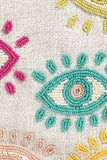 Seed Beaded Eye Pattern Crossbody Bag