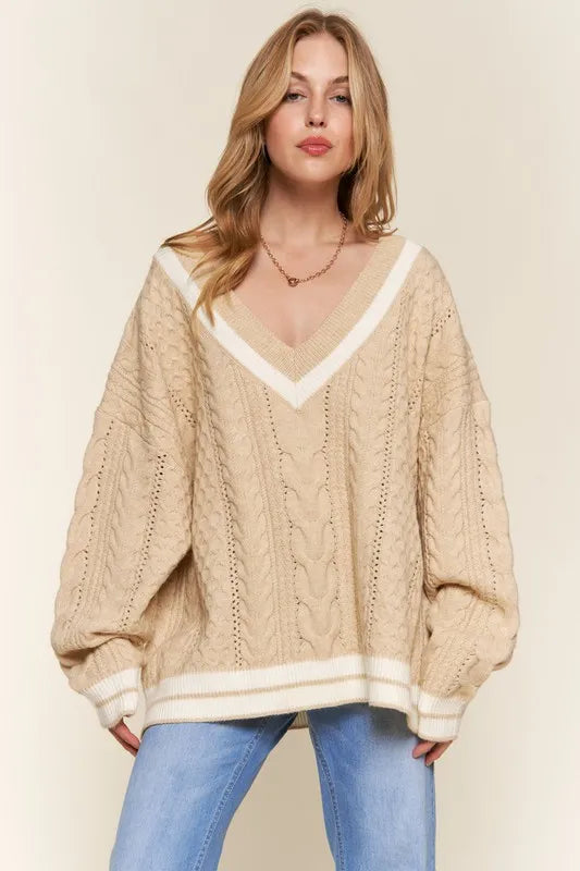V-Neck Casual Sweater