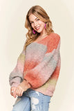 Multi Color Ombre Sweater Top
