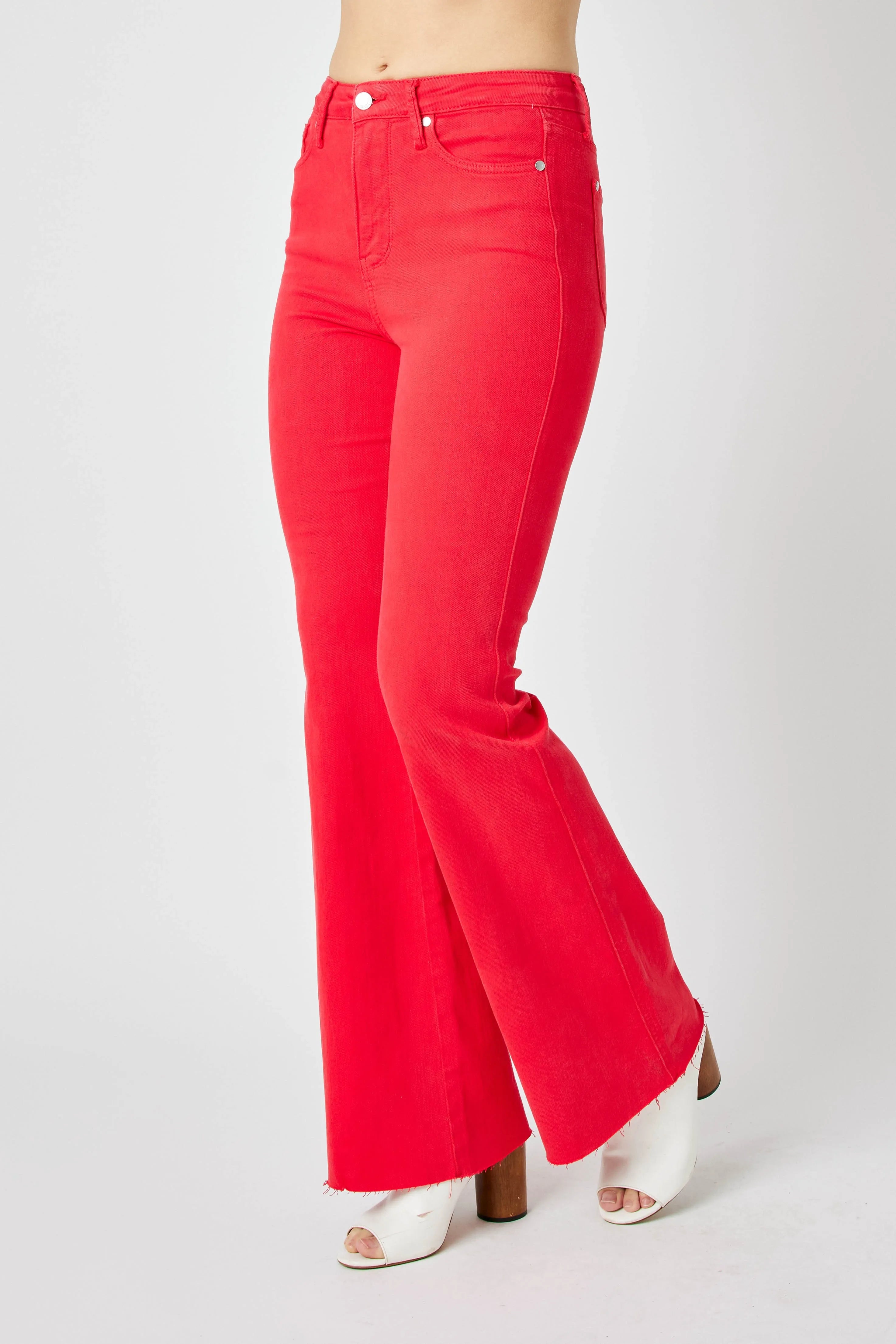 High-Rise Stretch Flare Jeans with Tummy Control
