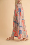 Printed Wide Leg Pants