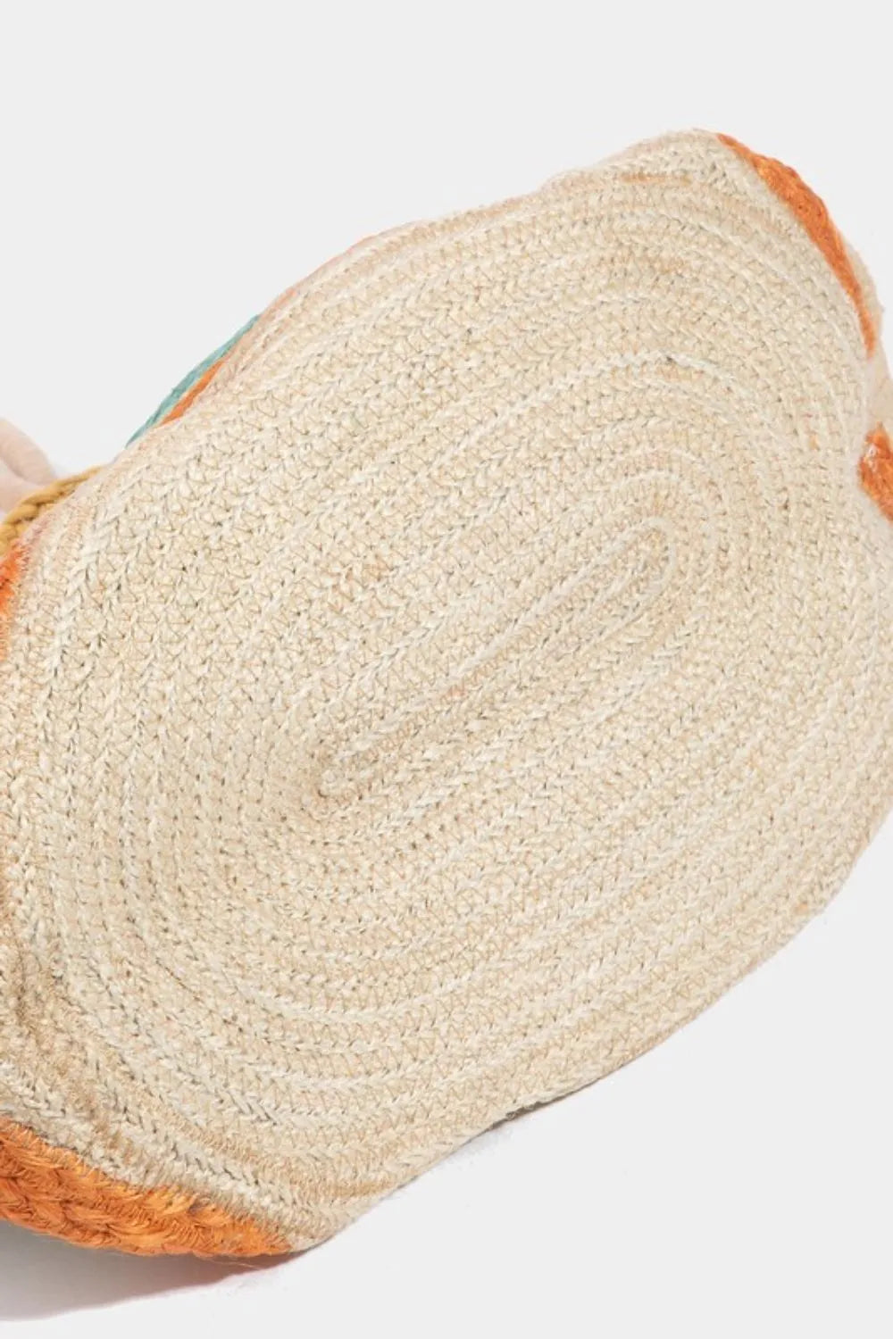 Wavy Rainbow Straw Tote Bag