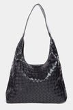 Braided Faux Leather Shoulder Bag