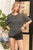  Lightweight Lurex Sweater Knit Top
