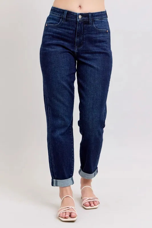 Full Size High Waist Boyfriend Jeans Plus Size