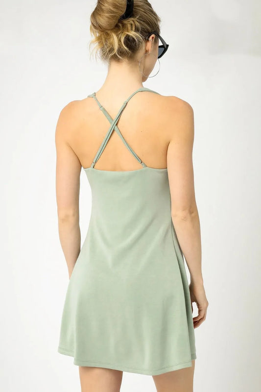 Square Neckline Performance Dress