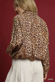 Wild Print Puff Sleeve Top