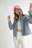 Scallop Peter Pan Collar Denim Jacket