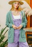 Textured Long Sleeve Cardigan with Handy Pockets