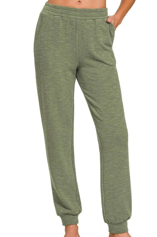 Cotton Slub Jogger Pants