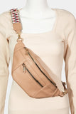 PU Leather Crossbody Bag with Removable Strap