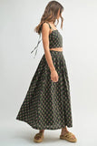 Floral Crop Top and Skirt Set