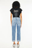 Urban Chic Mid Rise Relaxed Distressed Denim