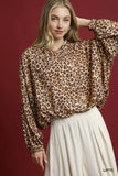 Wild Print Puff Sleeve Top