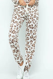 Leopard Casual Pants with Side Pockets