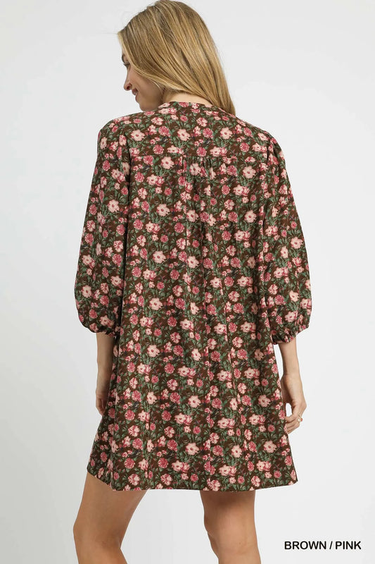 Tie-Neck Babydoll Dress