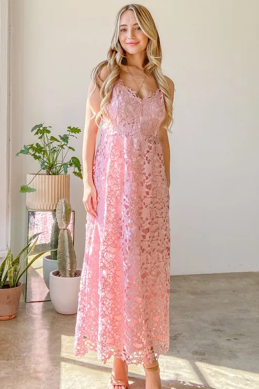 Lace Maxi Cami Dress