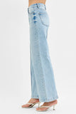 Full Size High Waist Wide Leg Pintuck Detailed Plus Size