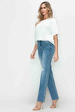 Premium High-Rise Straight Leg Distressed Jeans Jeans