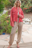 Oversized Corduroy Button-Front Jacket