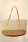 Straw Braided Beach Tote Bag