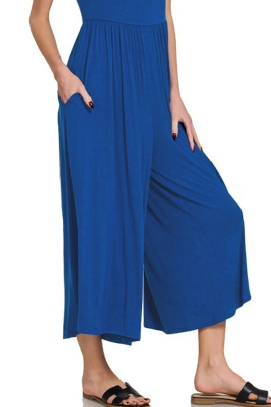 Double Layered Short Sleeve Jumpsuits