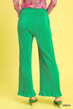 Flowing High-Waist Textured Pants