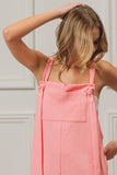 Texured Jacquard Romper with Side Pockets