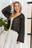 Long Sleeves Crochet Sweater Top