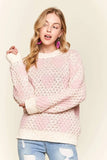 Sequins Accent Heart Sweater