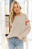 Stripe Accent Sweater Top
