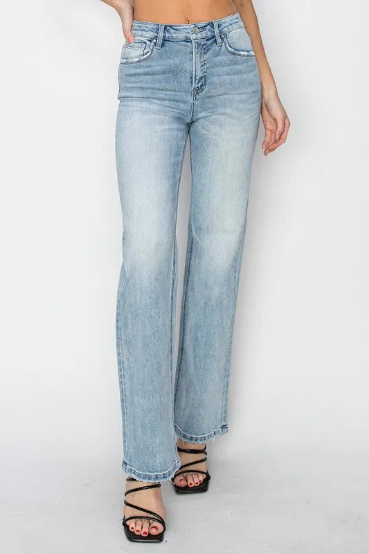 Classic High Waist Straight-Leg Jeans