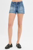 Low Rise Patched Pocket Shorts