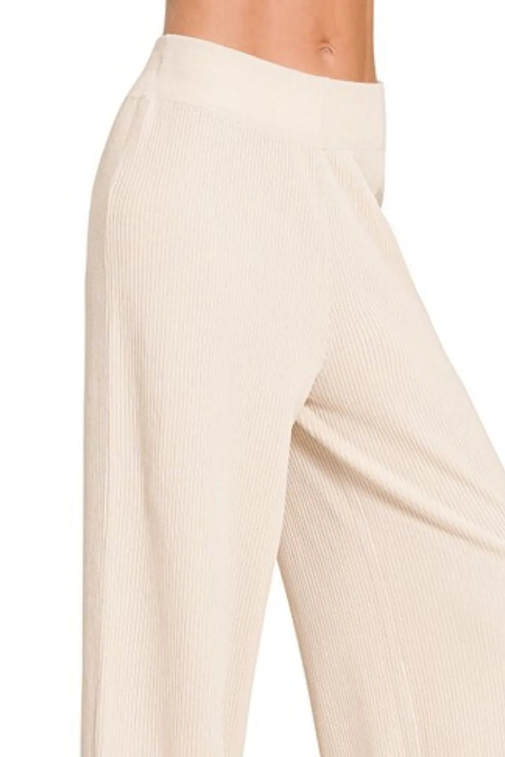 Viscose Ribbed Sweater Pants